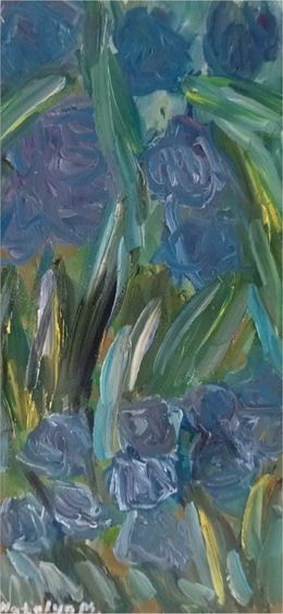 Peinture, Irises in bloom, Natalya Mougenot