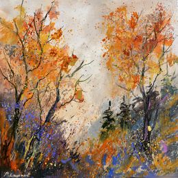 Painting, Autumn in the wood 44, Pol Ledent