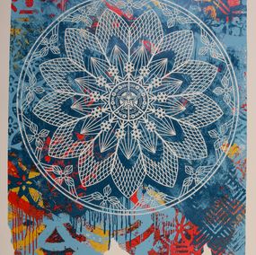 Print, Peace Mandala Collage Blue, Shepard Fairey (Obey)