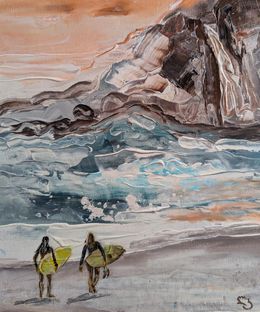 Painting, Surfers, Lika Kakhidze