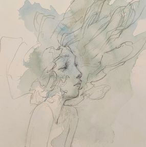 Dibujo, Profil vert, Valérie Hadida