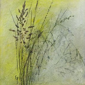 Peinture, Herbes folles - Monde de la nature, Art cire d'abeilles, Elise Pioger