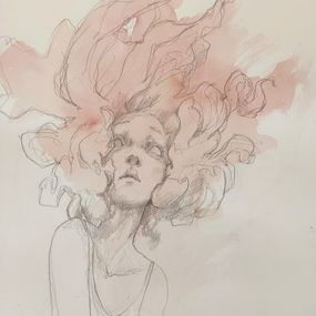 Zeichnungen, Tête rose, Valérie Hadida