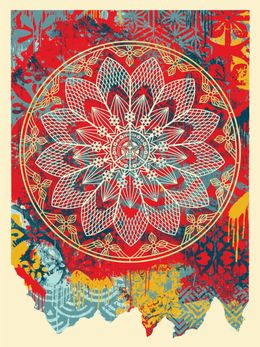 Edición, Collage Peace Mandala (Red), Shepard Fairey (Obey)