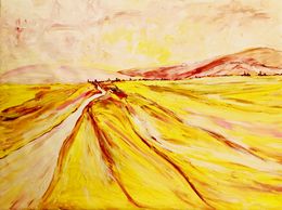 Painting, Yellow Fields, Tetiana Pchelnykova