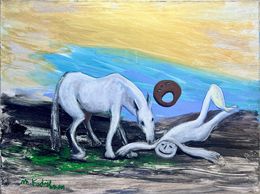 Peinture, Horse in the Landscape, Menashe Kadishman