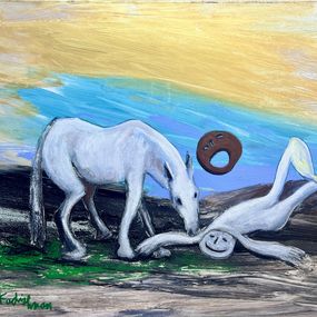 Pintura, Horse in the Landscape, Menashe Kadishman