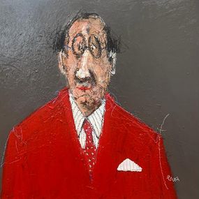 Peinture, Portrait en rouge, Béatrice Terra