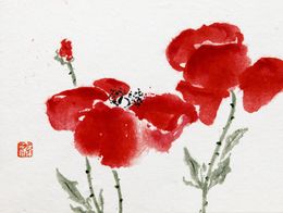 Painting, Coquelicots #2, Sophie Deliss