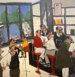 Peinture, Café des rencontres, Béatrice Terra