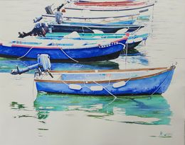 Pittura, Barques dans le golfe, Bertrand Rouby