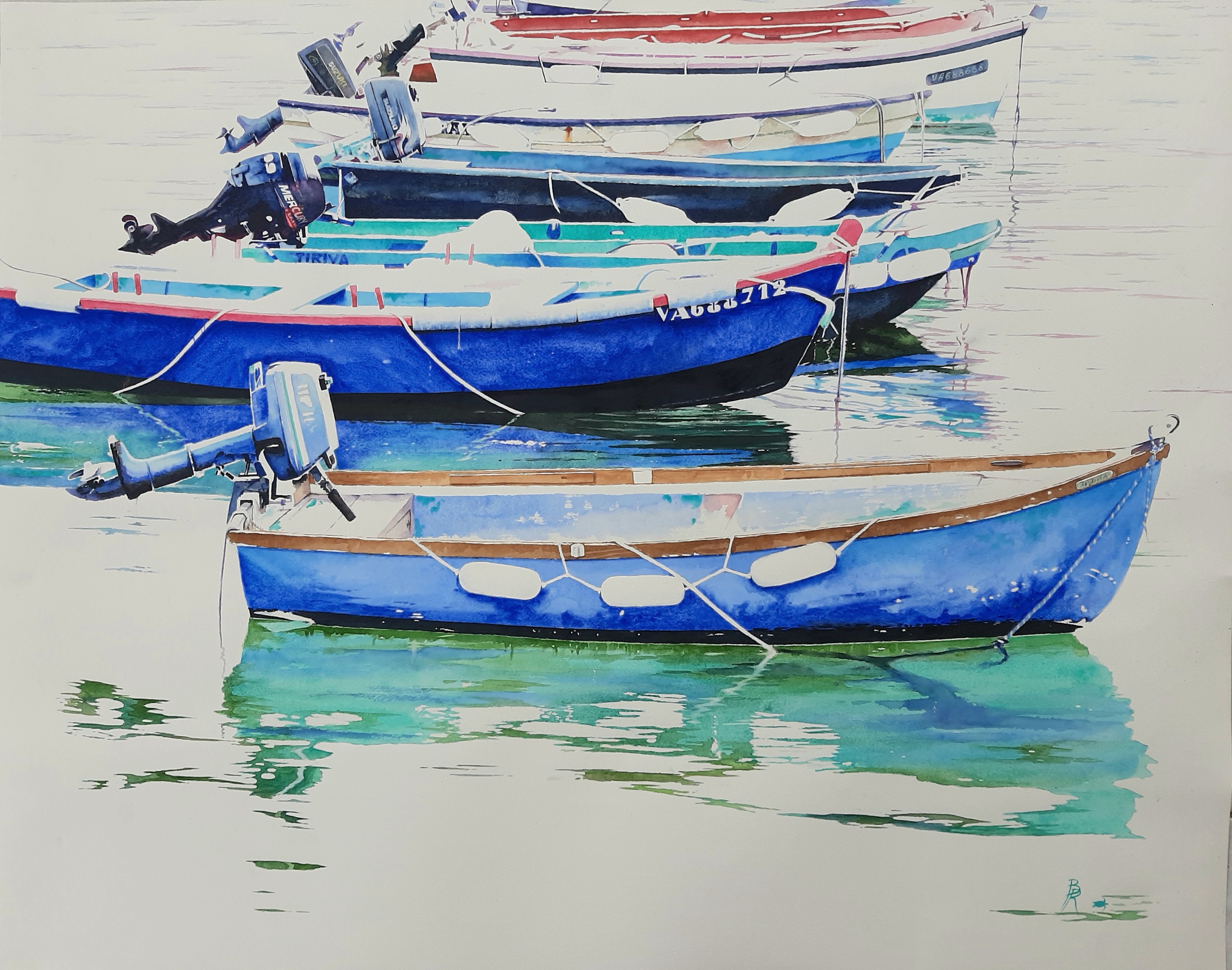 Bertrand Rouby, Barques dans le golfe Bertrand Rouby, Barques dans le golfe