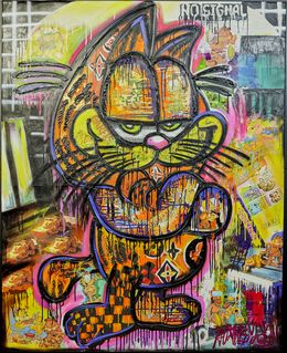 Peinture, Mr Garfield, Art By Son