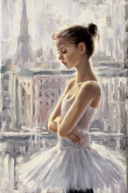 Peinture, A ballerina girl in Paris, Serghei Ghetiu