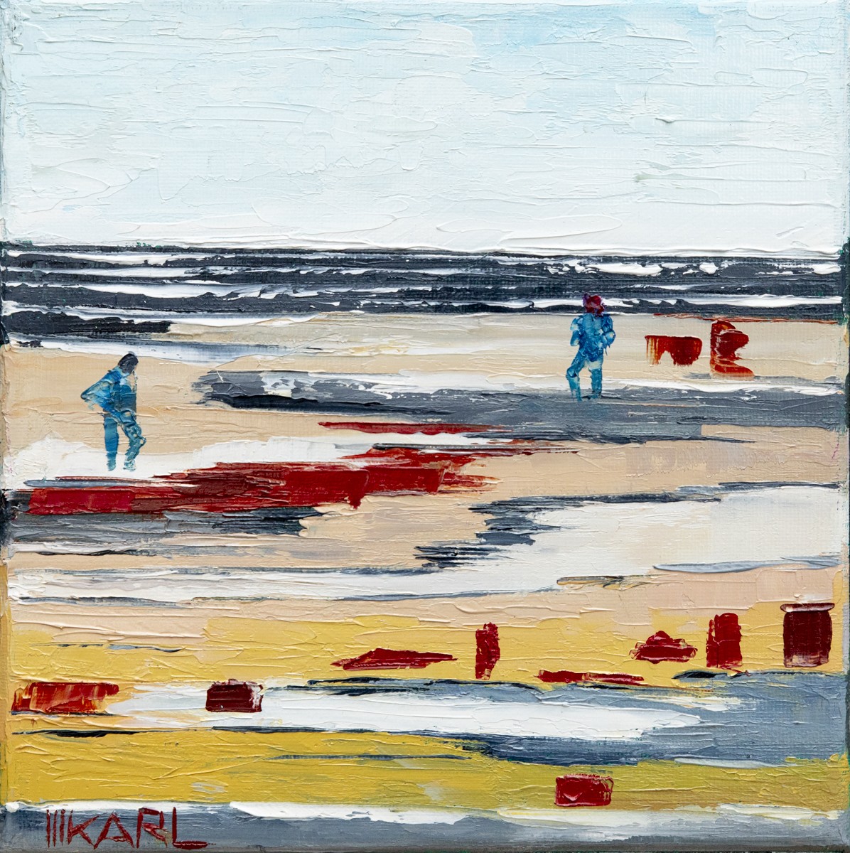 Marianne Karl, Attends moi - Série Quelqu'un, quelque part... - paysage entre abstraction et figuration Marianne Karl, Attends moi - Série Quelqu'un, quelque part... - paysage entre abstraction et figuration