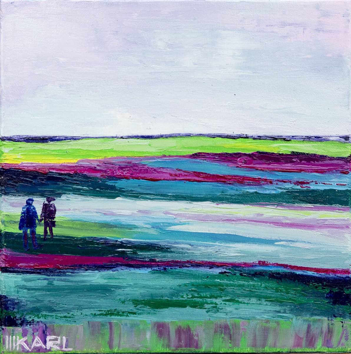 Marianne Karl, Verte nature - Série Quelqu'un, quelque part... - paysage entre abstraction et figuration Marianne Karl, Verte nature - Série Quelqu'un, quelque part... - paysage entre abstraction et figuration