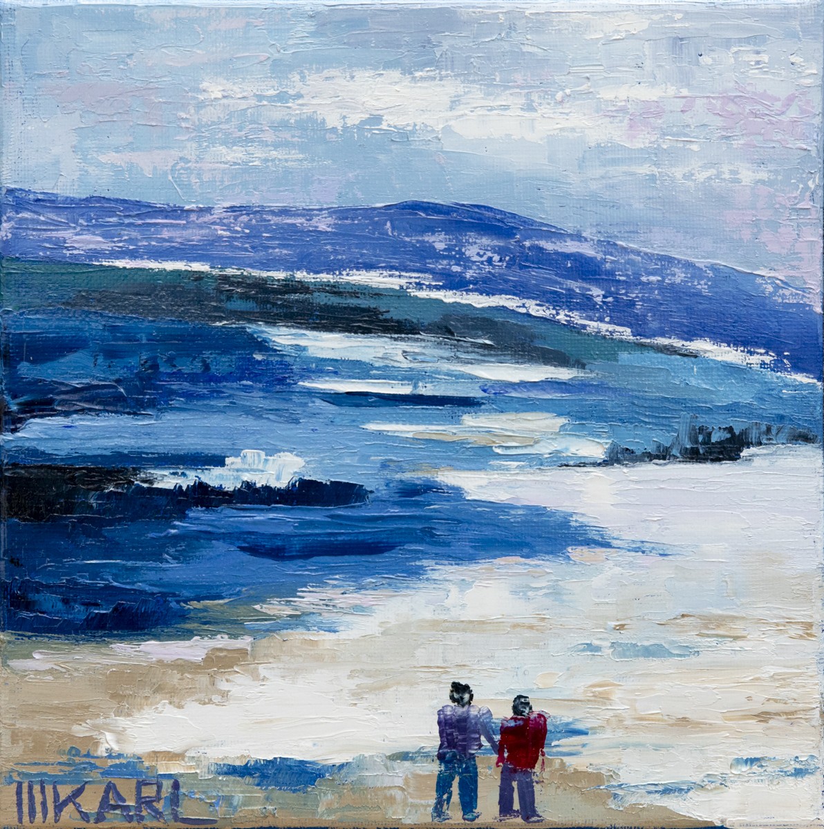 Marianne Karl, Mer agitée - Série Quelqu'un, quelque part... - paysage entre abstraction et figuration Marianne Karl, Mer agitée - Série Quelqu'un, quelque part... - paysage entre abstraction et figuration