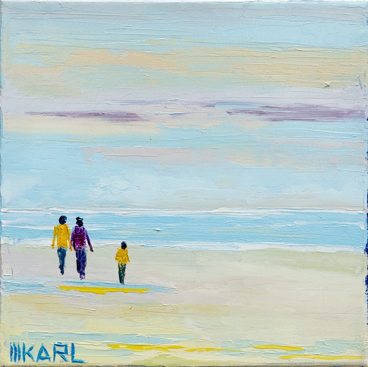 Marianne Karl, Ballade matinale - Série Quelqu'un, quelque part... - paysage marin entre abstraction et figuration Marianne Karl, Ballade matinale - Série Quelqu'un, quelque part... - paysage marin entre abstraction et figuration