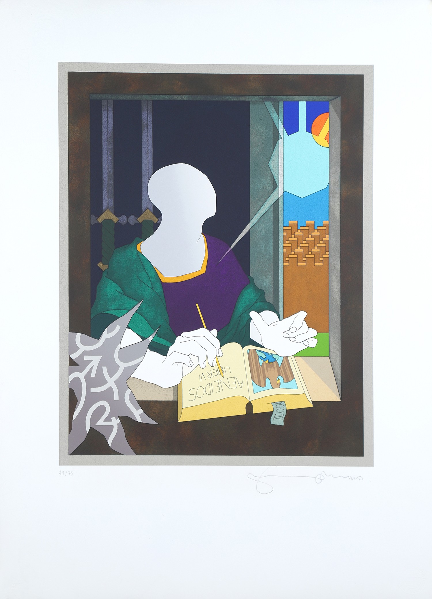 Tom Philips, Canto II/1: Virgil in his Study Tom Philips, Canto II/1: Virgil in his Study