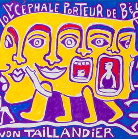 Gemälde, Polycéphale, porteur de bélités, Yvon Taillandier