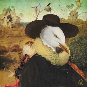 Painting, Birds on Bosch 2, Marian Williams