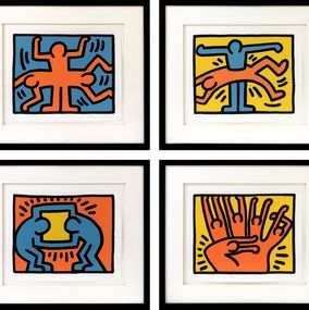 Print, Pop Shop VI (complete set of 4 screen prints), Keith Haring