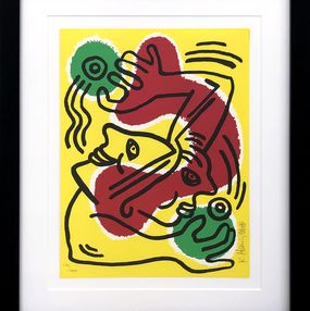 Print, International Volunteer Day (hand signed), Keith Haring