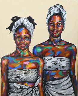 Painting, Strength in Diversity 4, Damola Ayegbayo