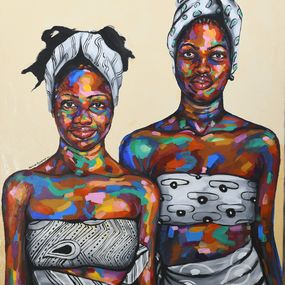 Painting, Strength in Diversity 4, Damola Ayegbayo