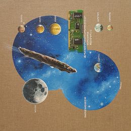 Painting, Oumuamua Le messager, Michel Baudry