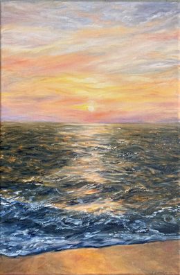 Peinture, Glare on the waves. Original painting, Lusie Schellenberg