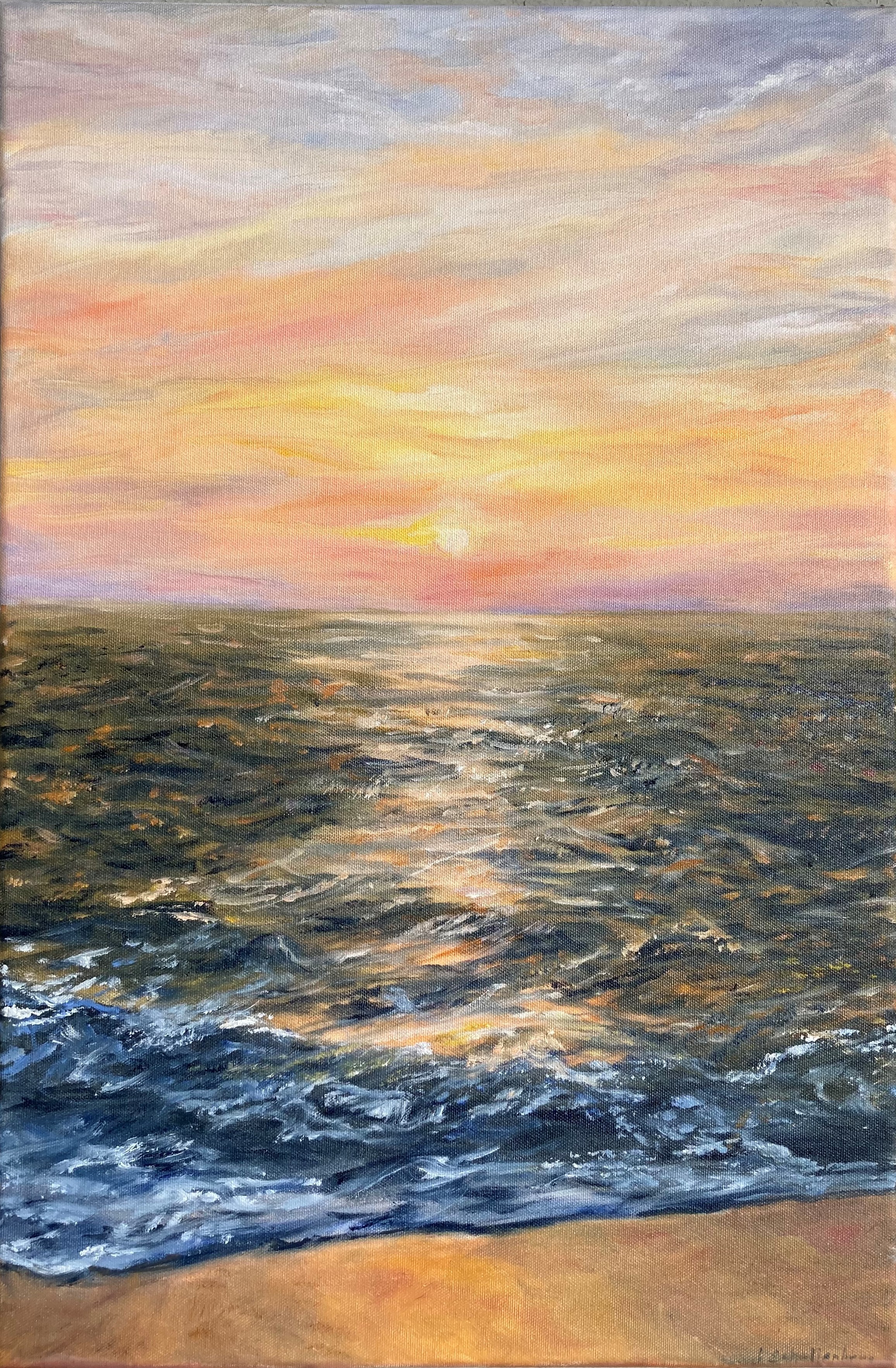 Lusie Schellenberg, Glare on the waves. Original painting Lusie Schellenberg, Glare on the waves. Original painting