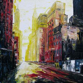 Peinture, Yellow and red N.Y, Phil