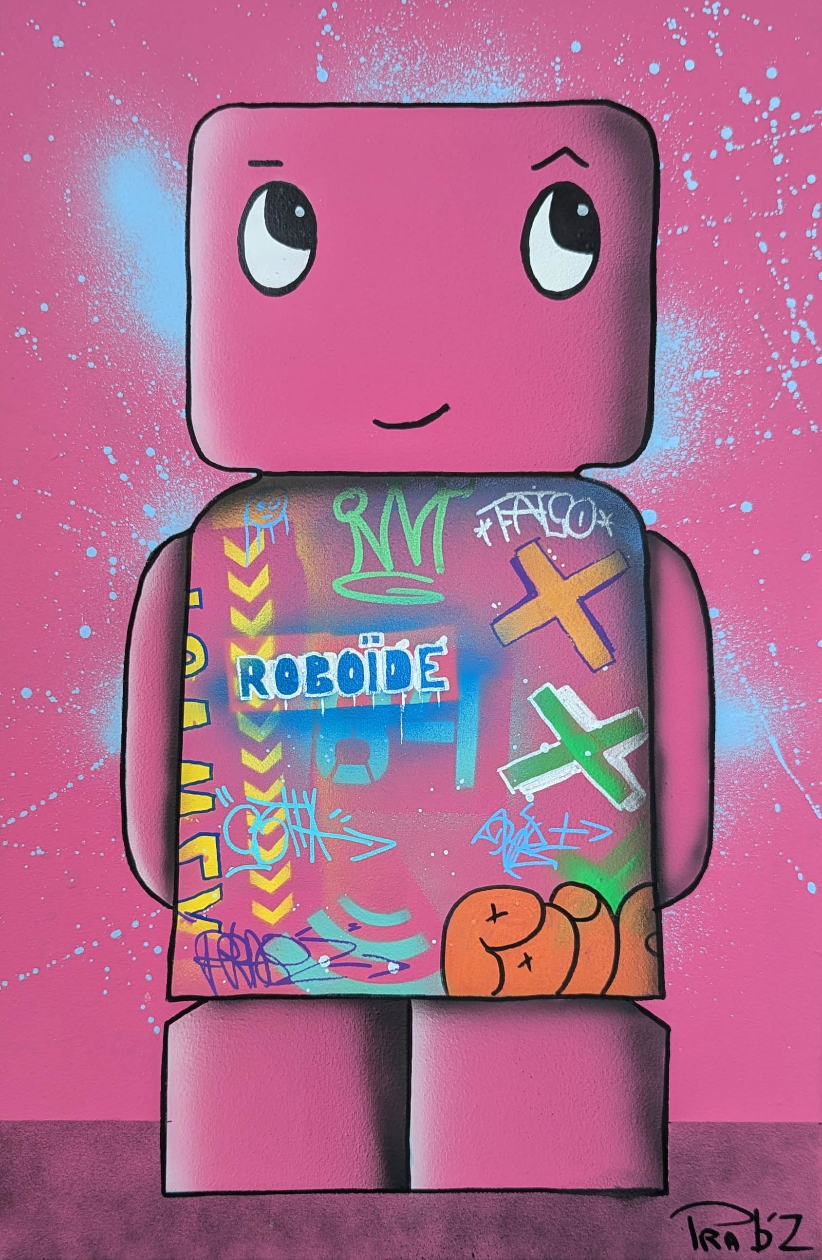 PRAB'Z, Tableau Roboïde rose S PRAB'Z, Tableau Roboïde rose S