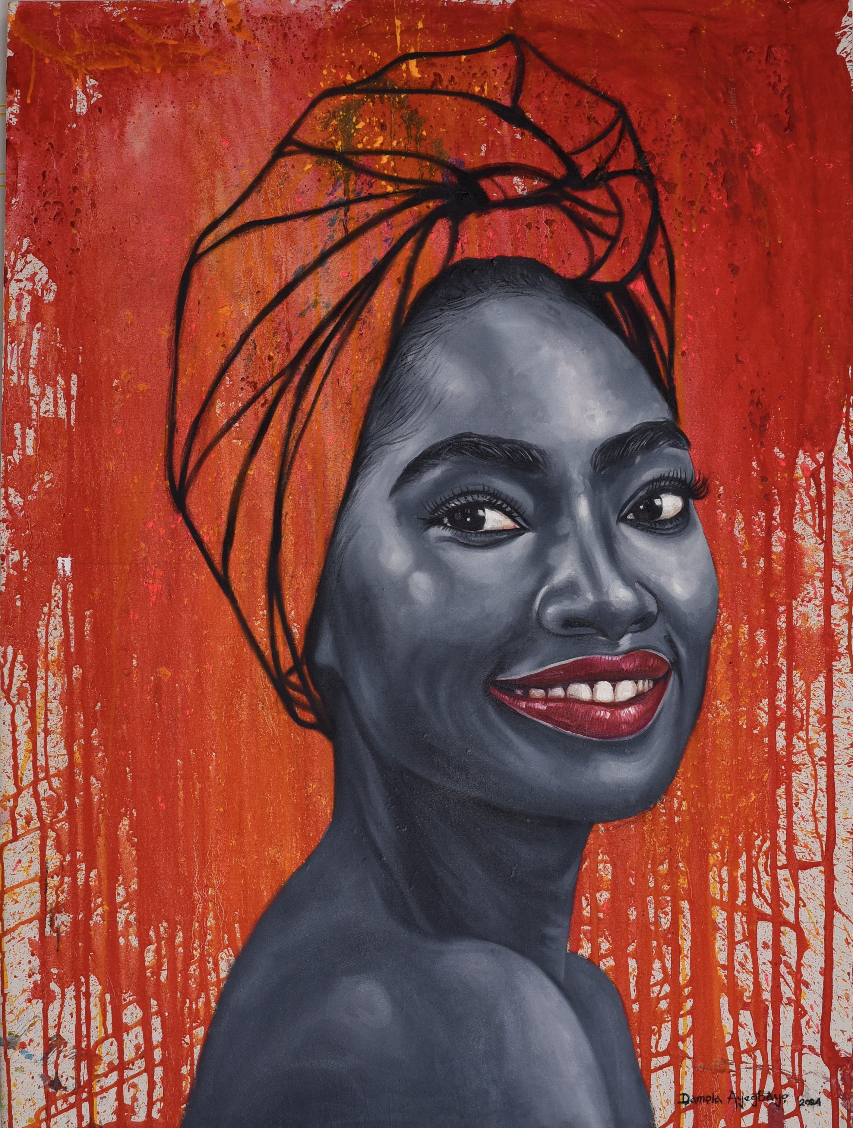 Damola Ayegbayo, Gifted Treasure - 21st Century, Contemporary, Figurative Portrait, Beauty Women Damola Ayegbayo, Gifted Treasure - 21st Century, Contemporary, Figurative Portrait, Beauty Women