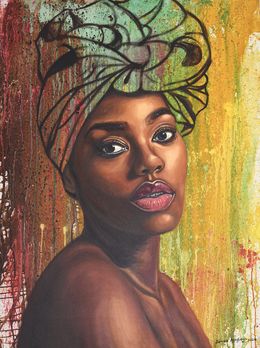 Painting, State of Mind 15 -  21st Century, Contemporary, Figurative Portrait, Women, Damola Ayegbayo