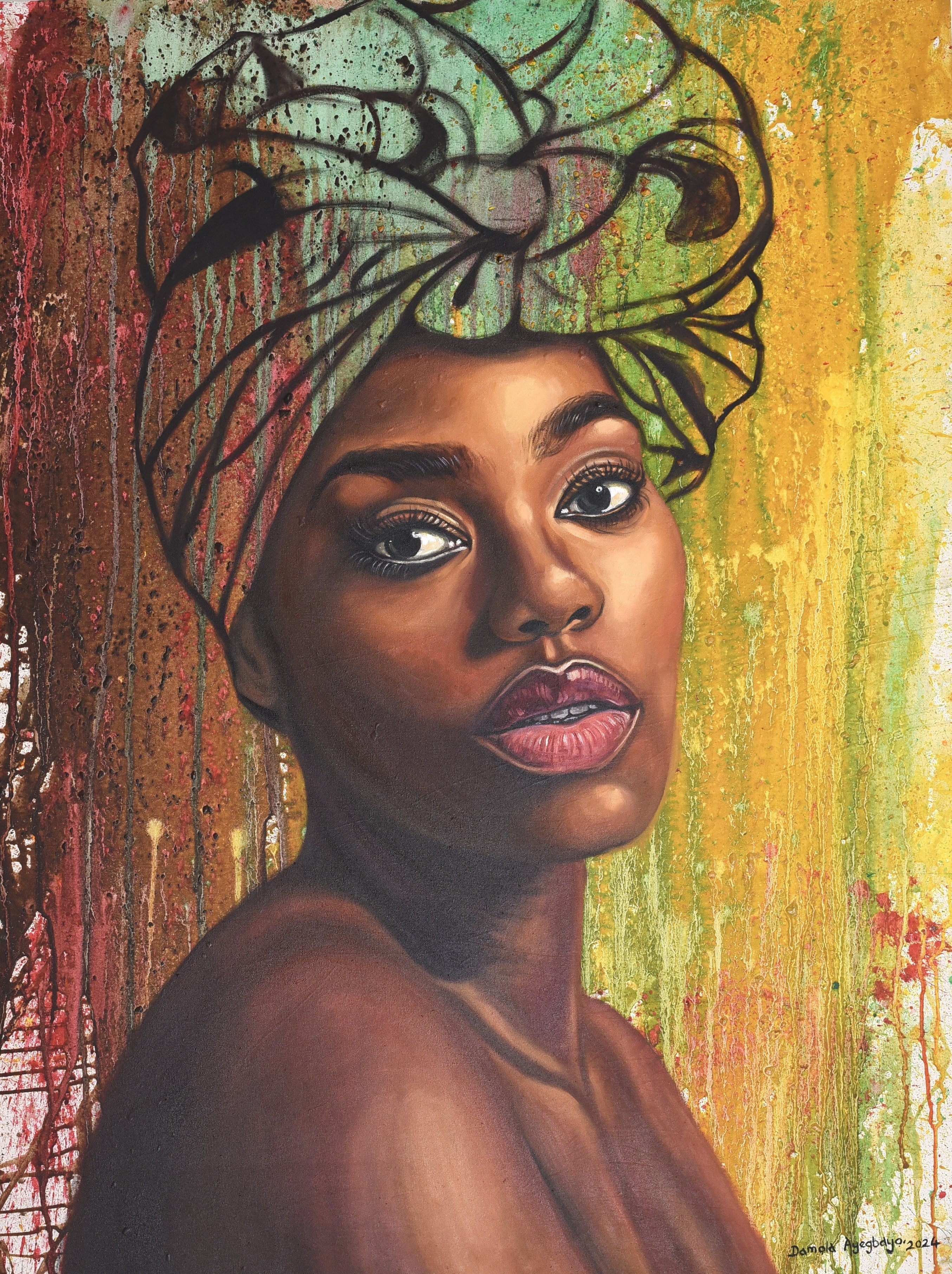 Damola Ayegbayo, State of Mind 15 - 21st Century, Contemporary, Figurative Portrait, Women Damola Ayegbayo, State of Mind 15 - 21st Century, Contemporary, Figurative Portrait, Women