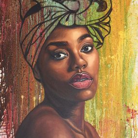 Painting, State of Mind 15 -  21st Century, Contemporary, Figurative Portrait, Women, Damola Ayegbayo