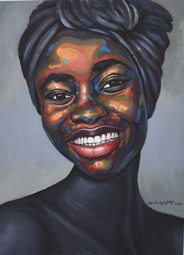 Pintura, Purpose of Existence 15 - 21st Century, Contemporary, Figurative Portrait, Women, Damola Ayegbayo