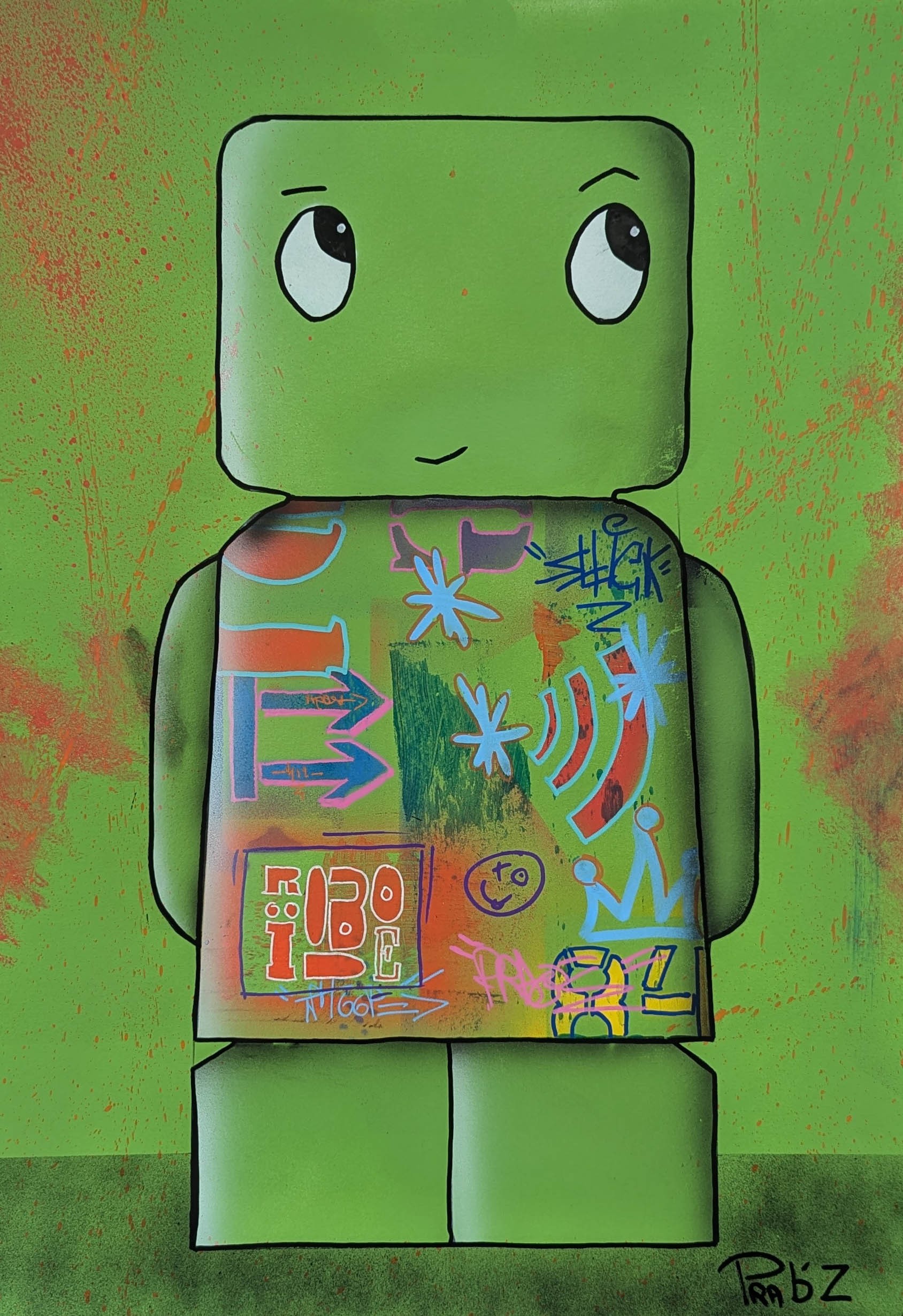 PRAB'Z, Roboïde dessin original PRAB'Z, Roboïde dessin original