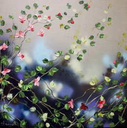 Painting, Flowers in Silent Harmony - impressionistic art, Anastassia Skopp