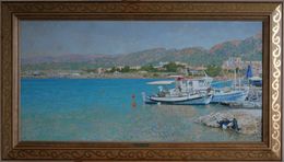 Painting, Malia bay. Crete, Simon Kozhin