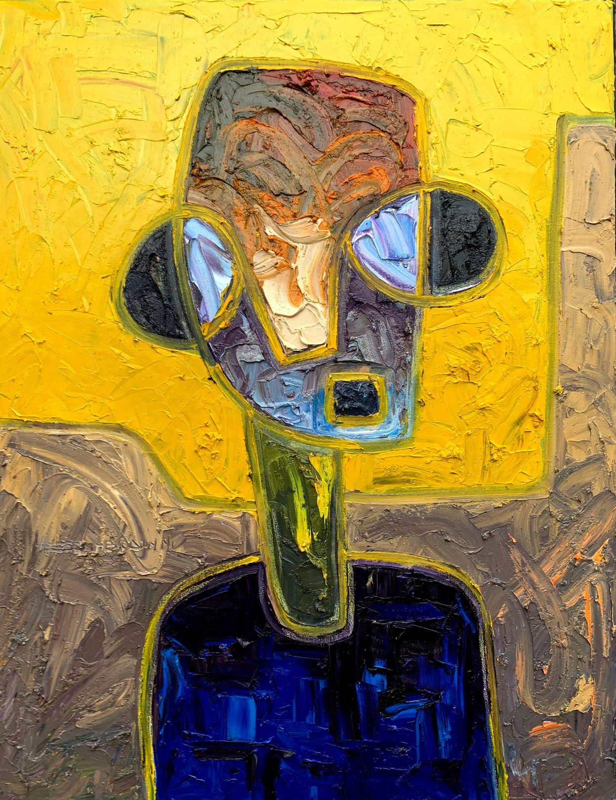 Abiodun Nafiu Azeez, Peace - 21st Century, Contemporary, Figurative Impasto, Impression, Africa Woman Abiodun Nafiu Azeez, Peace - 21st Century, Contemporary, Figurative Impasto, Impression, Africa Woman