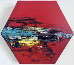 Painting, Red Sky, Monica Tangen