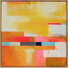 Painting, Untitled in yellow square, Ronald Hunter