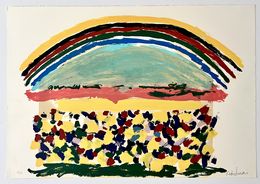 Drucke, Colorful Landscape, Menashe Kadishman