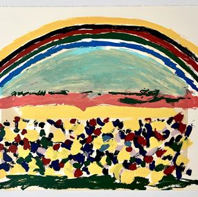 Drucke, Colorful Landscape, Menashe Kadishman