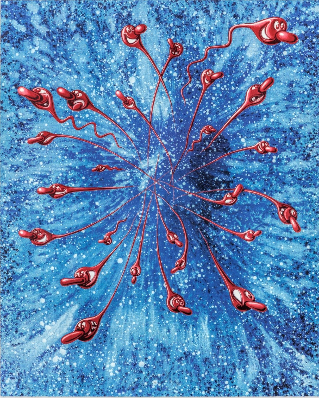 Kenny Scharf, In the beginning (red edition) Kenny Scharf, In the beginning (red edition)