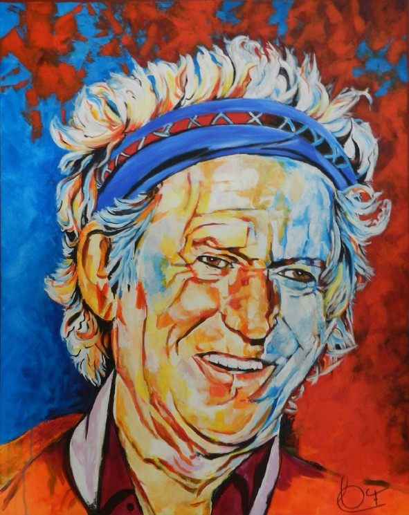 Françoise Souriau, Keith Richards, Peinture sur toile