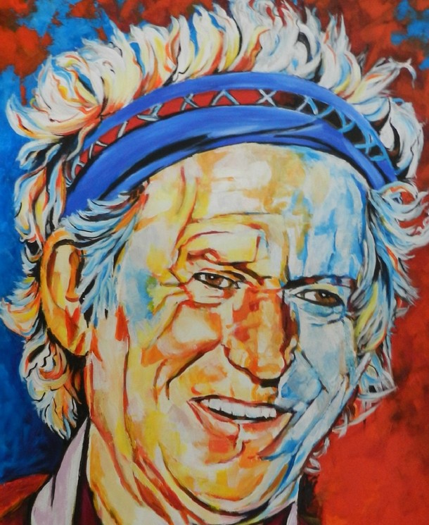Françoise Souriau, Keith Richards, Peinture sur toile